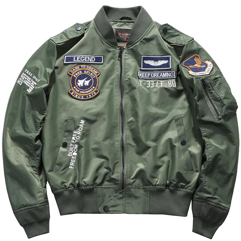 Hommes printemps tactique armée MA-1 vol Bomber veste mâle Baseball collège pilote Air Force automne