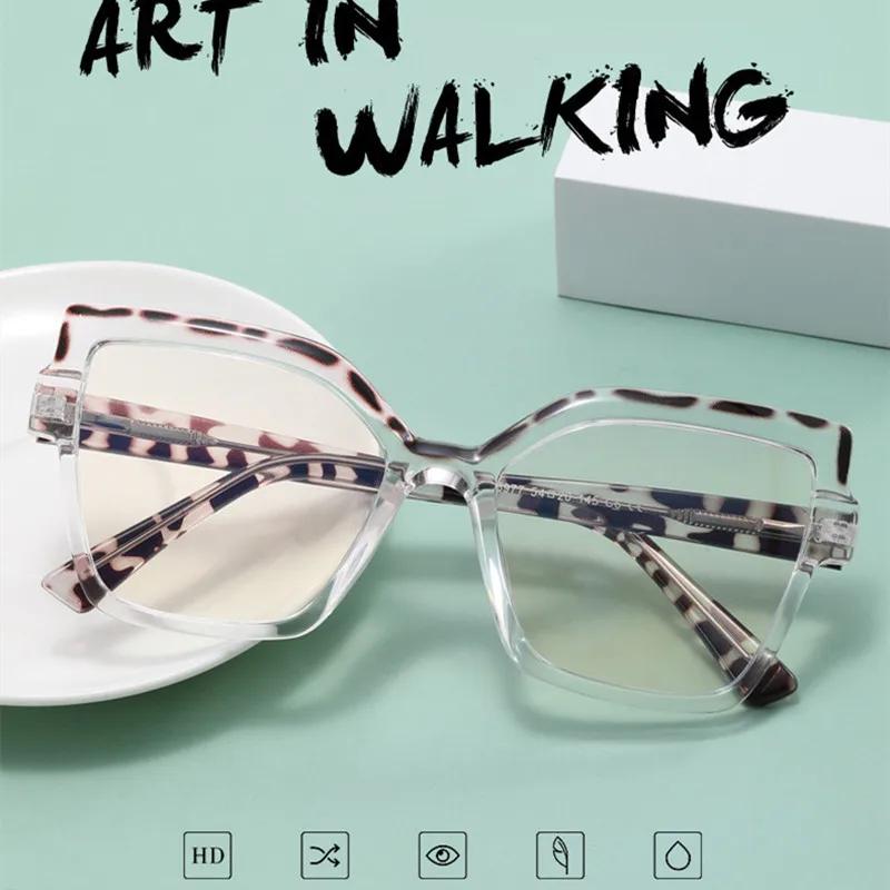 Lunettes polygonales surdimensionnées pour femmes, nouveau Design de marque, monture photochromique 