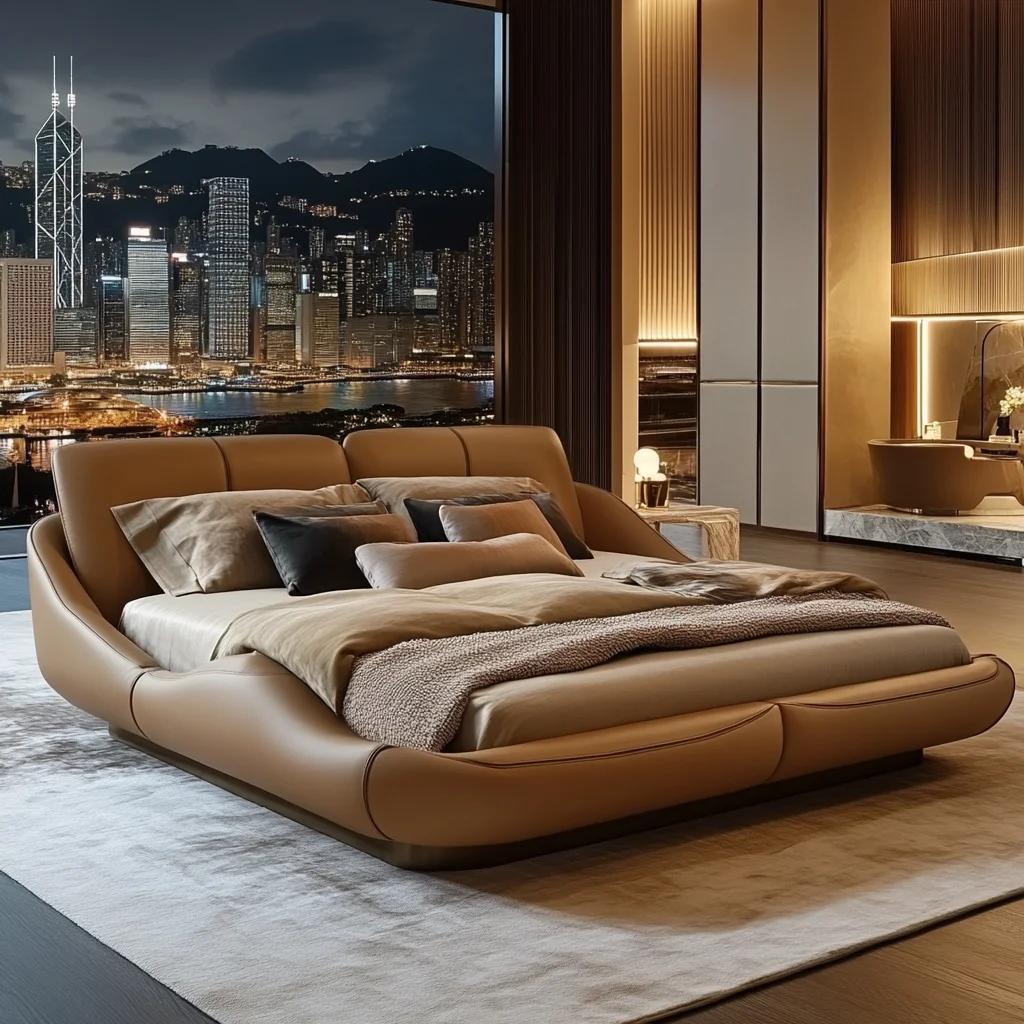 Tête De lit King Size élégante, Design européen De luxe, crée une chambre à coucher moderne et confo
