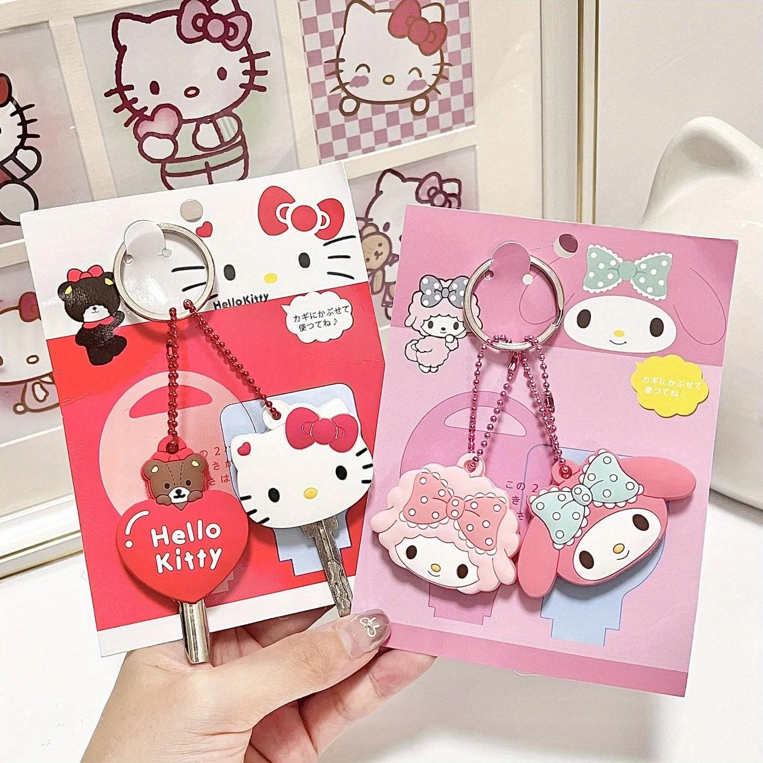 Kawaii Sanrio Hello Kitty Silicone clé Anti-poussière housse de protection dessin animé ma mélodie P