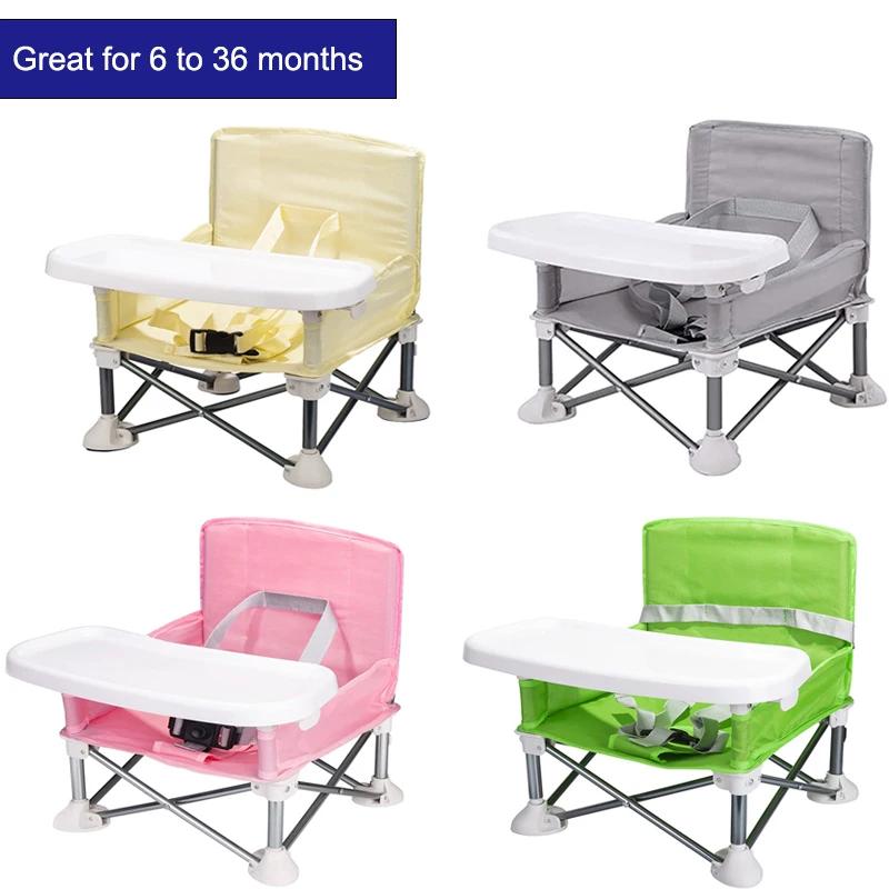 Siège rehausseur portable pliable pour bébé - Chaise de salle à manger et plage - Voyage et repas