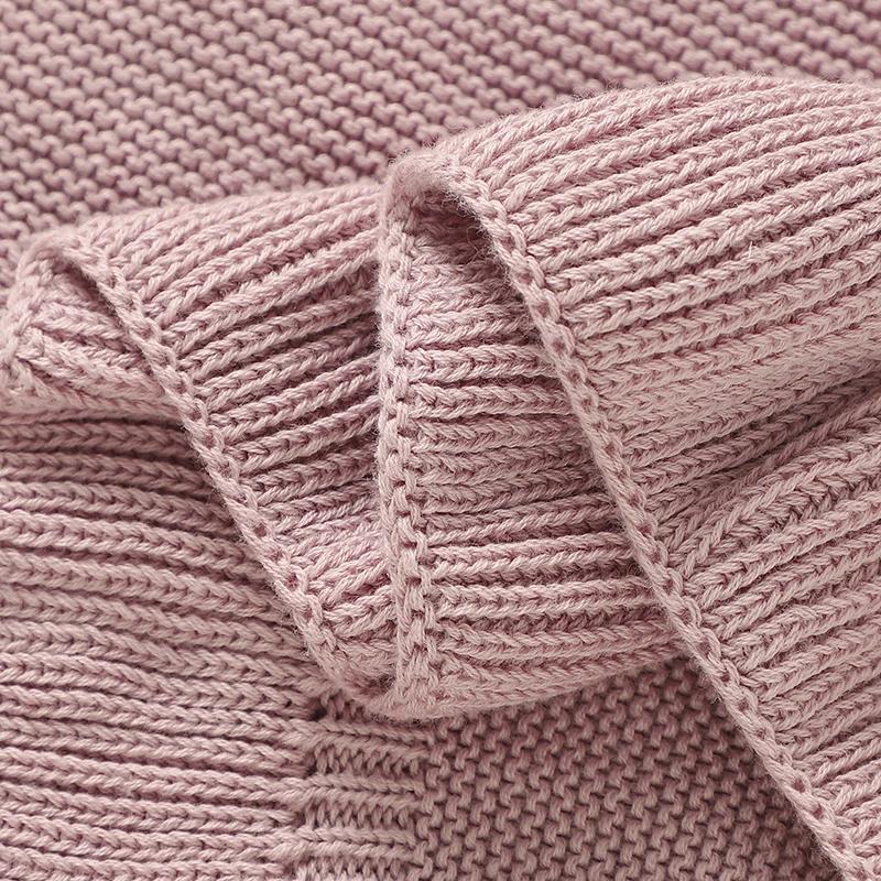 Couverture tricotée 90x70cm pour nouveau-né - Douce et solide pour berceau ou poussette