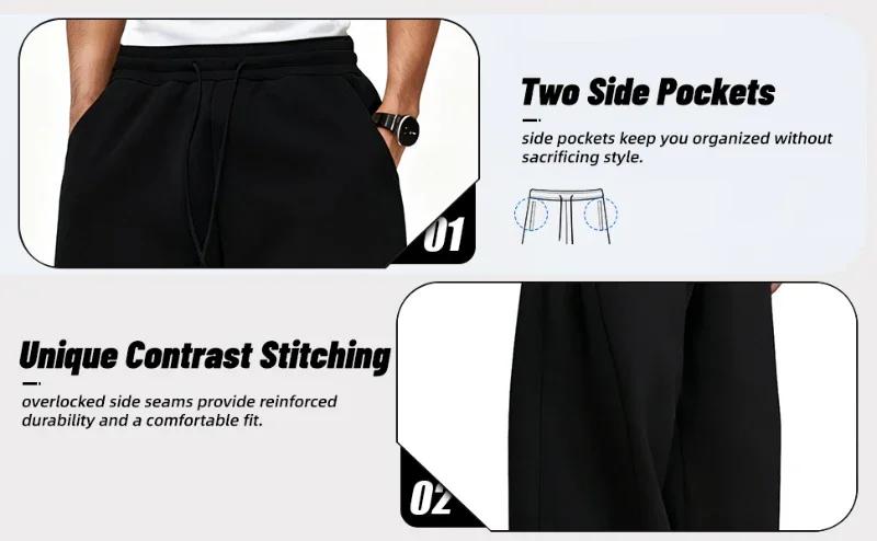 Pantalon de survêtement décontracté avec cordon de serrage, jogging chiné, pantalon de salon décontr