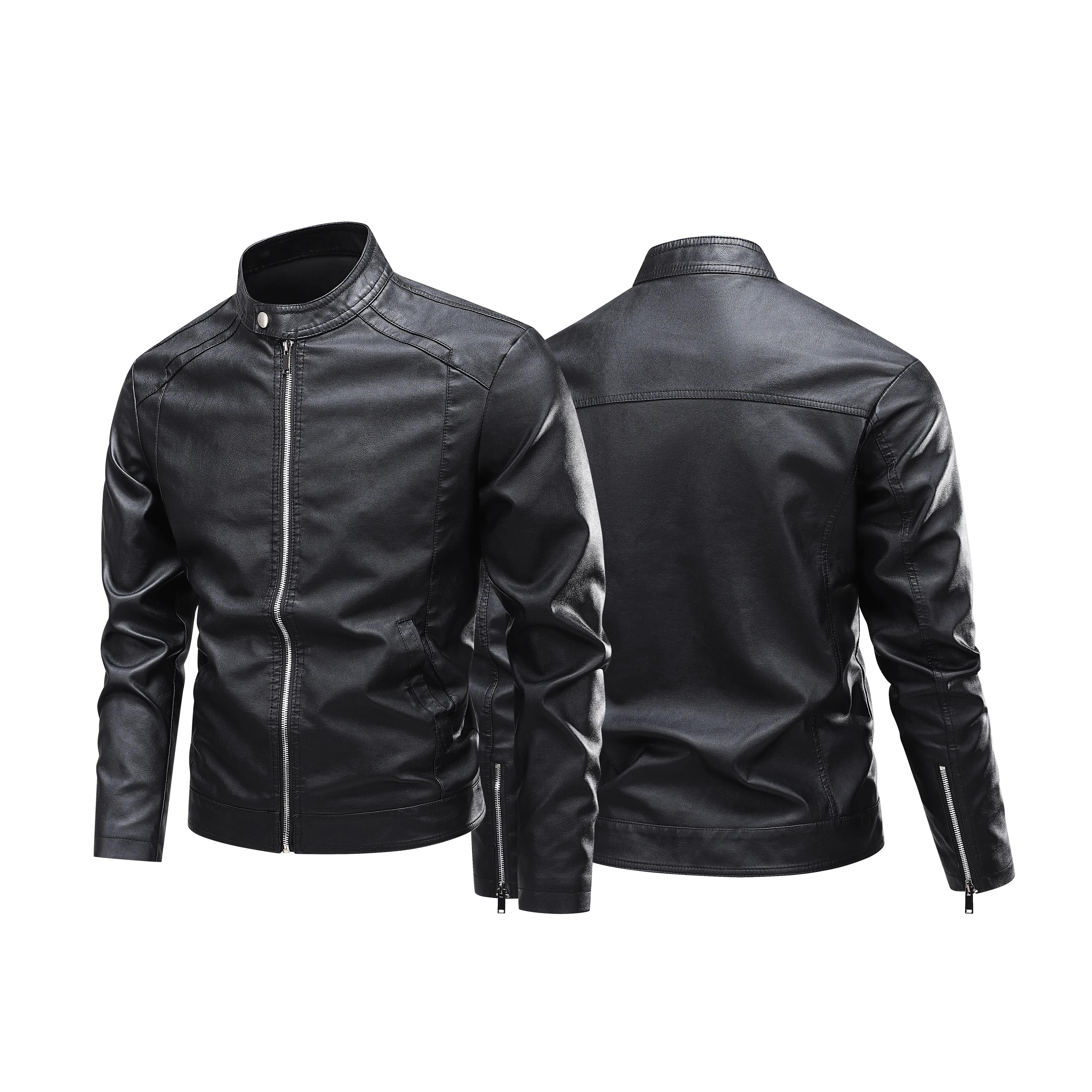 Veste en cuir de qualité supérieure à col pour hommes, Style classique de la vieille école, usage qu