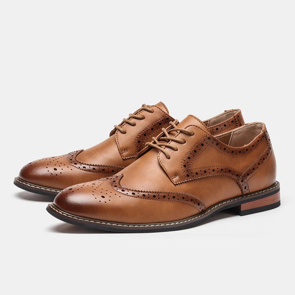 Chaussures en cuir pour hommes, élégantes et confortables, chaussures formelles pour gentleman.