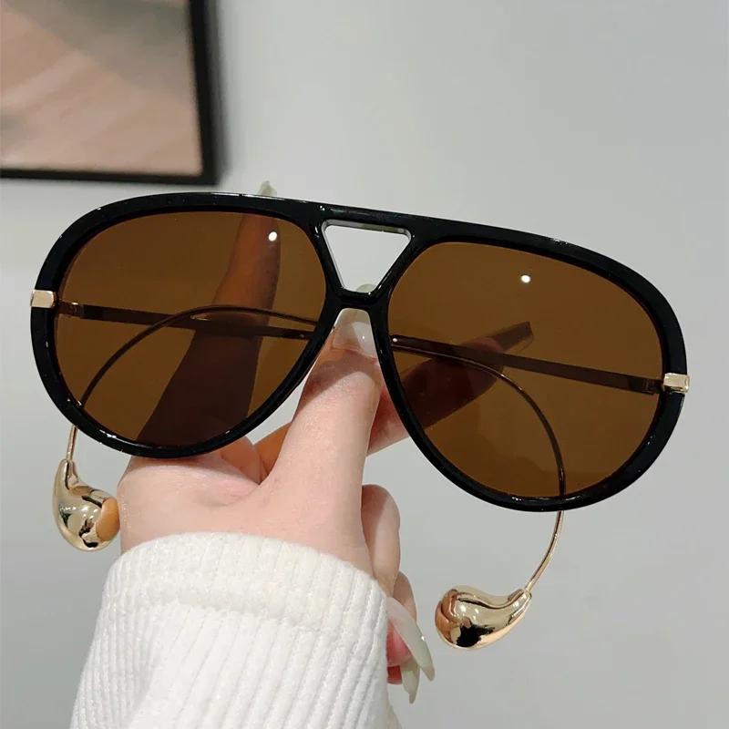 GM LUMIAS lunettes de soleil pilote surdimensionnées nouveau dans la mode Double pont dégradé lunett