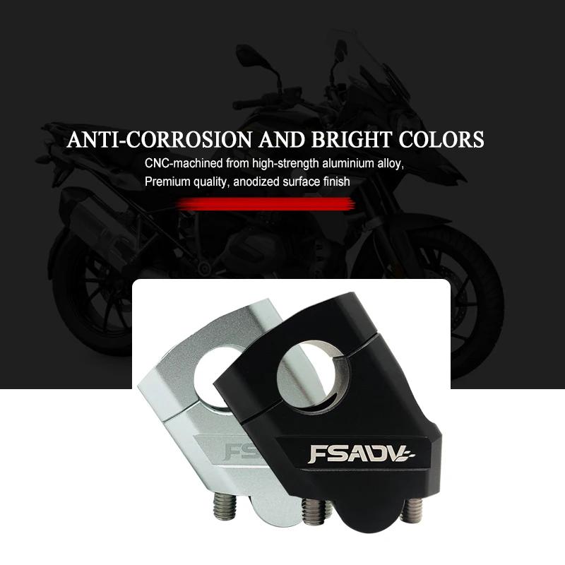 Pince de poignée de montage de barre de montage de guidon de 22mm, argent noir pour moto SUZUKI DL65