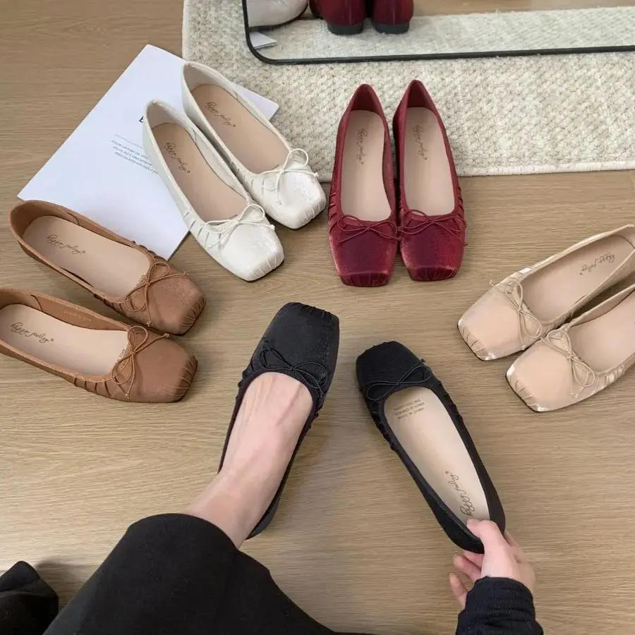 Bailamos-Ballerines Confortables et Élégantes pour Femme, Chaussures de Ballet Classiques, Rondes, a