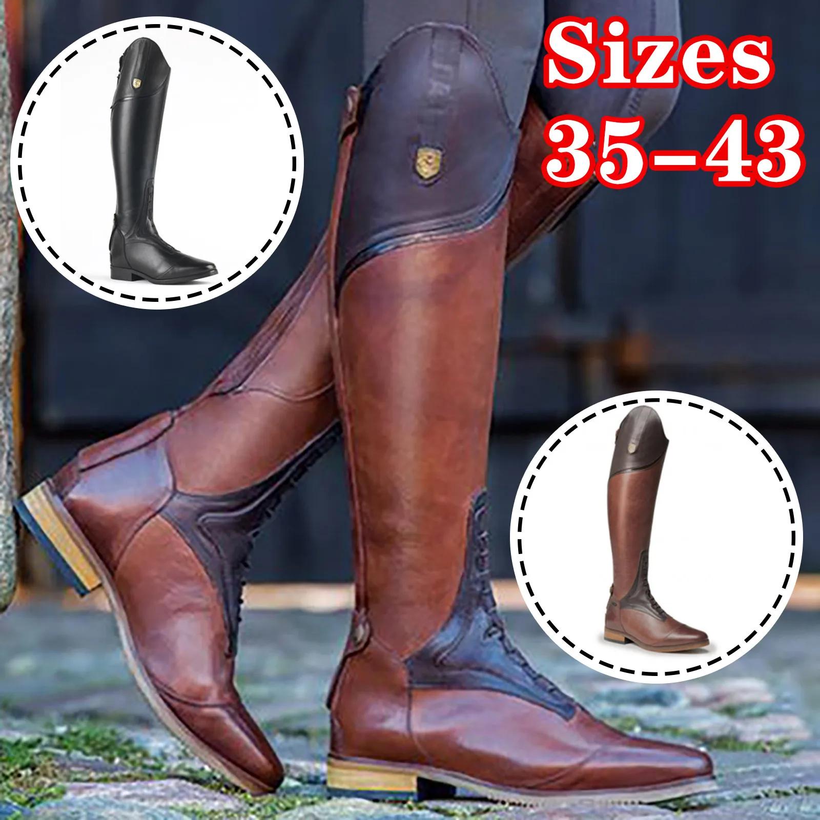 Bottes équestres en cuir véritable pour entraînement sportif professionnel, bottes de chevalier mont