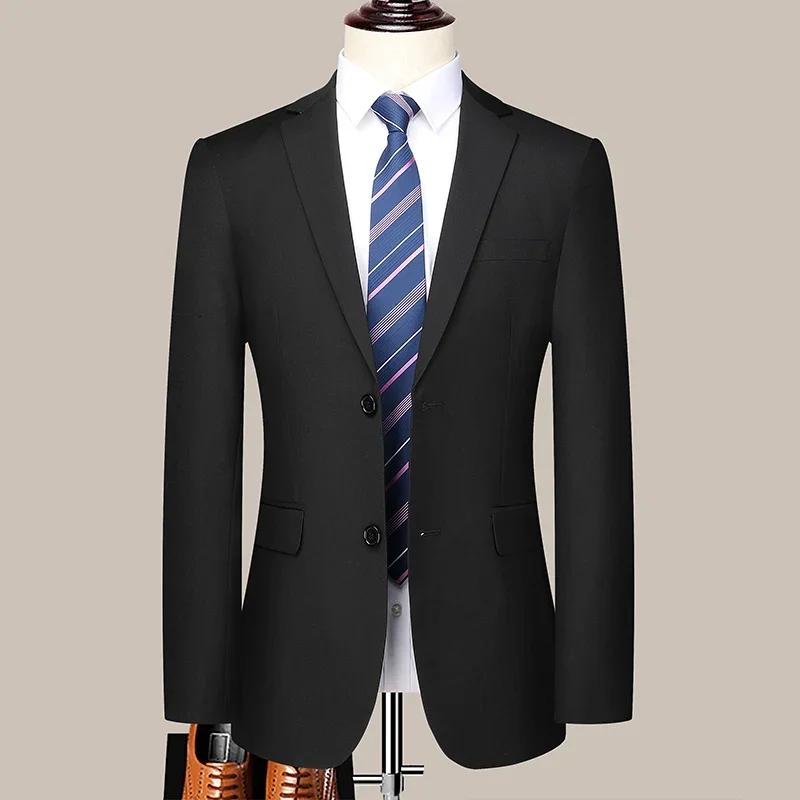 Costume d'affaires à deux boutons pour hommes, coupe cintrée, travail professionnel, ensemble deux p