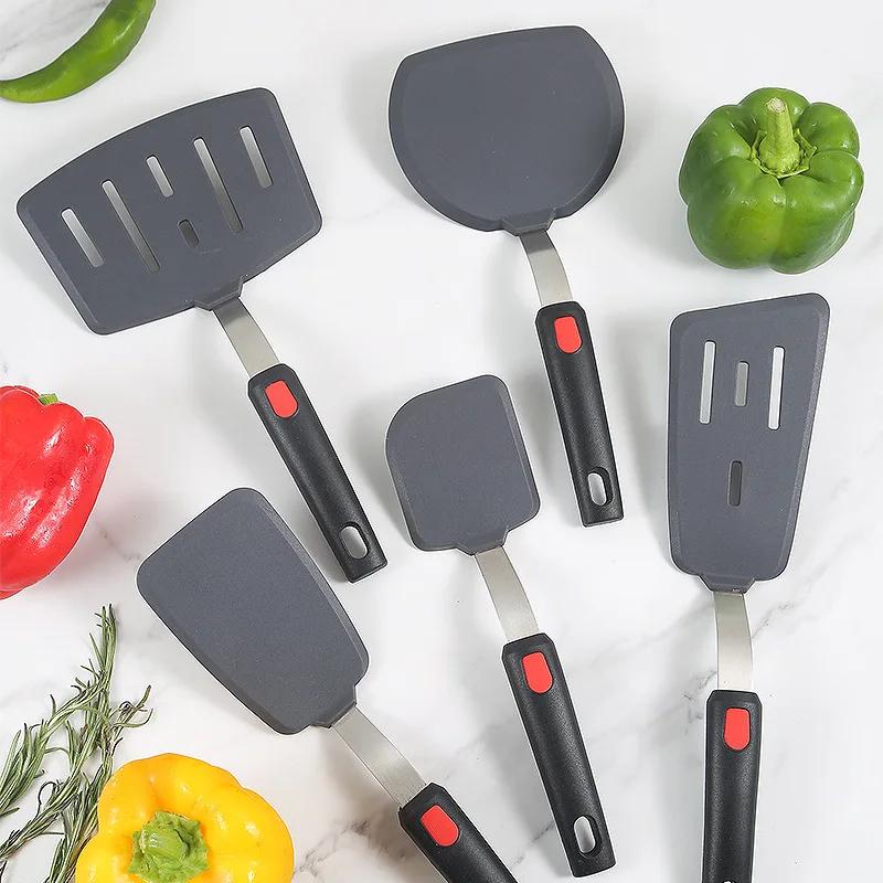 Spatule en Silicone pour Pots antiadhésifs, résistante aux hautes températures, spatule à frire dome