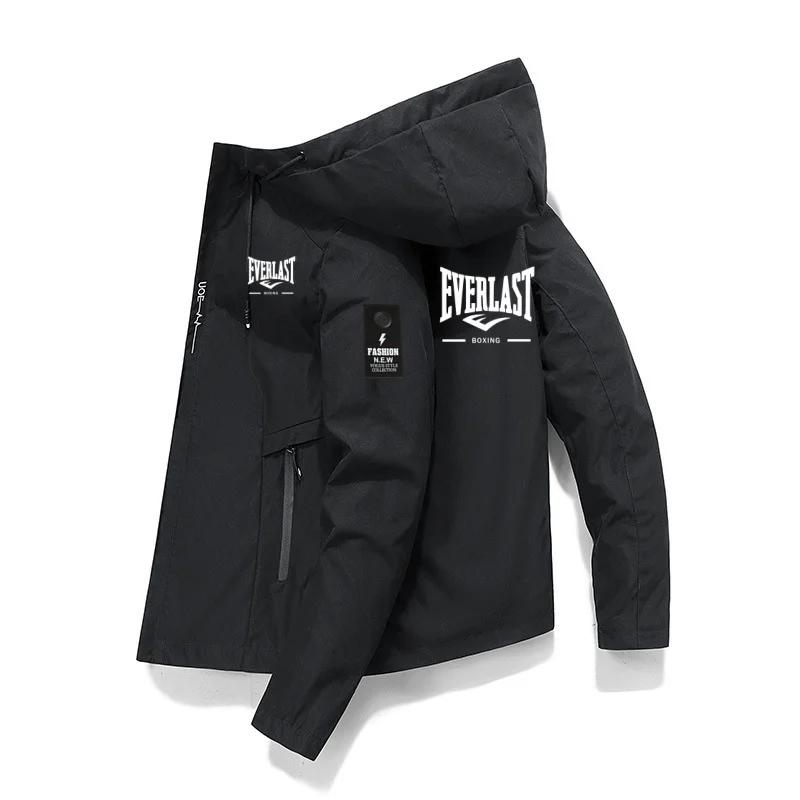 Nouvelle veste coupe-vent pour homme 2026, veste de baseball à capuche zippée, veste décontractée po