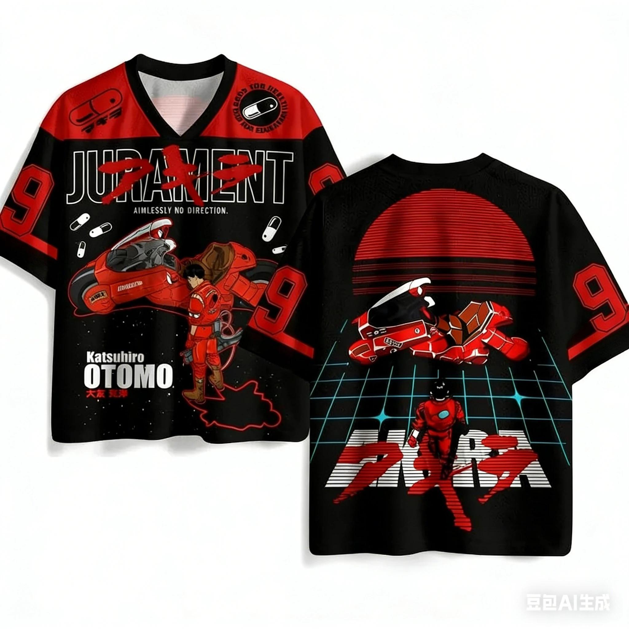 T-shirt de sport et de fitness Akira imprimé en 3D, nouvelle collection été 2026, tendance, style hi