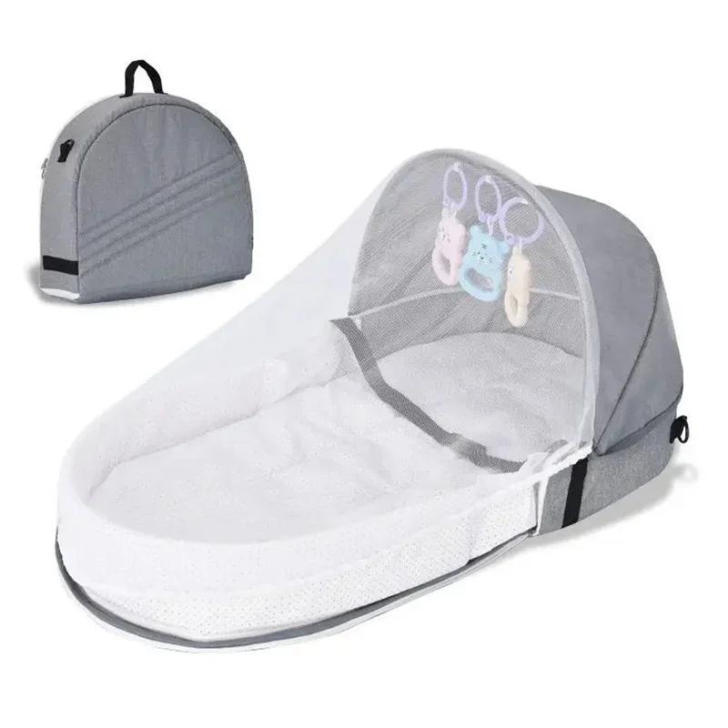 Lit de bébé pratique pliant Anti pression berceau de bébé avec filet et auvent isolation du nouveau-