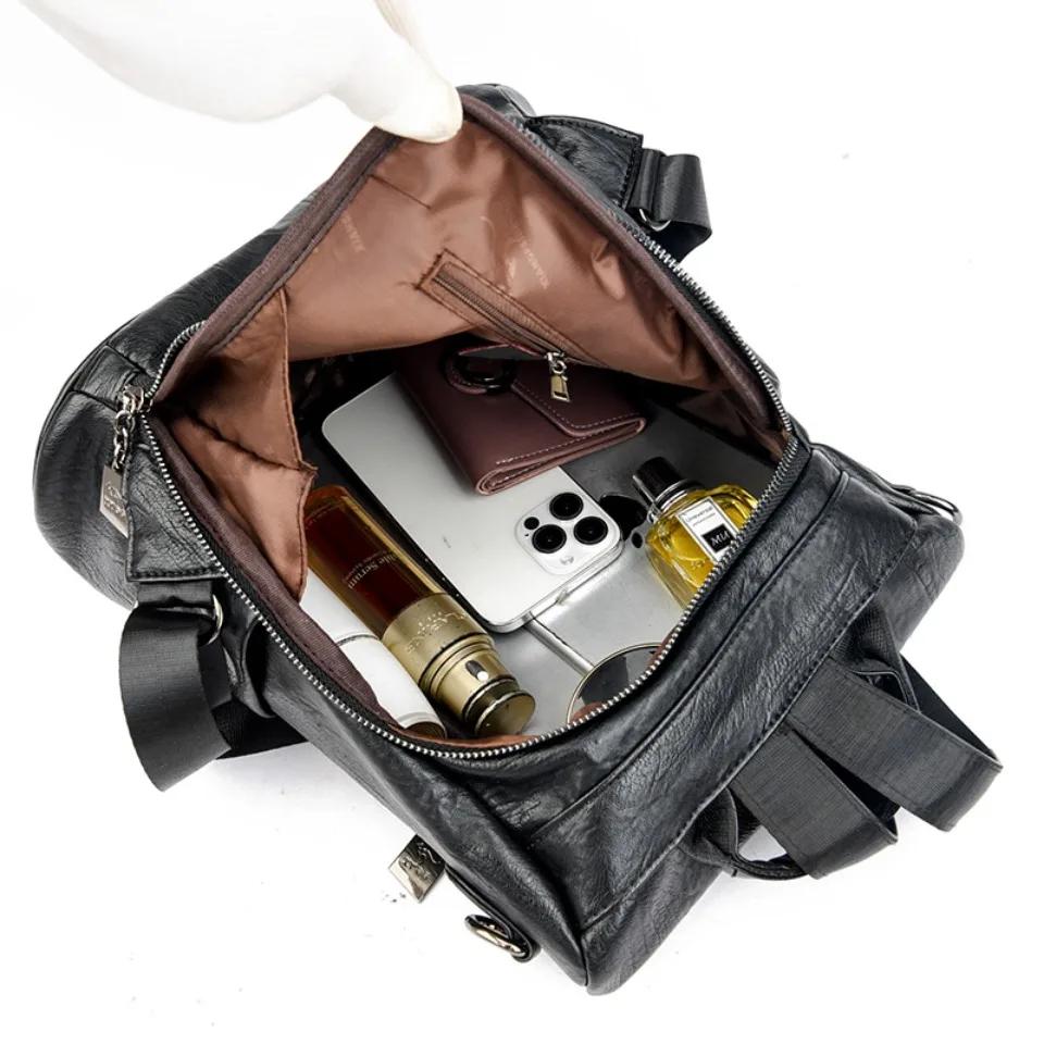 Sac à dos en cuir à motif crocodile pour femmes, sacs d'école pour filles, sac à dos de grande capac