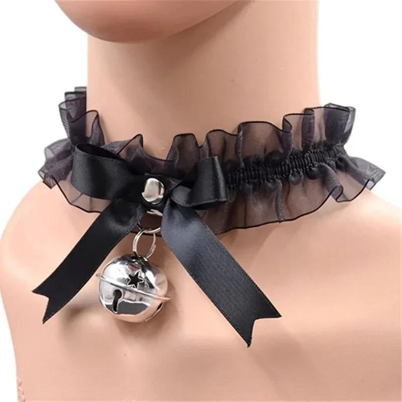 Collier esthétique en dentelle pour femmes, ras du cou avec nœud papillon, mignon, gothique, Simple,