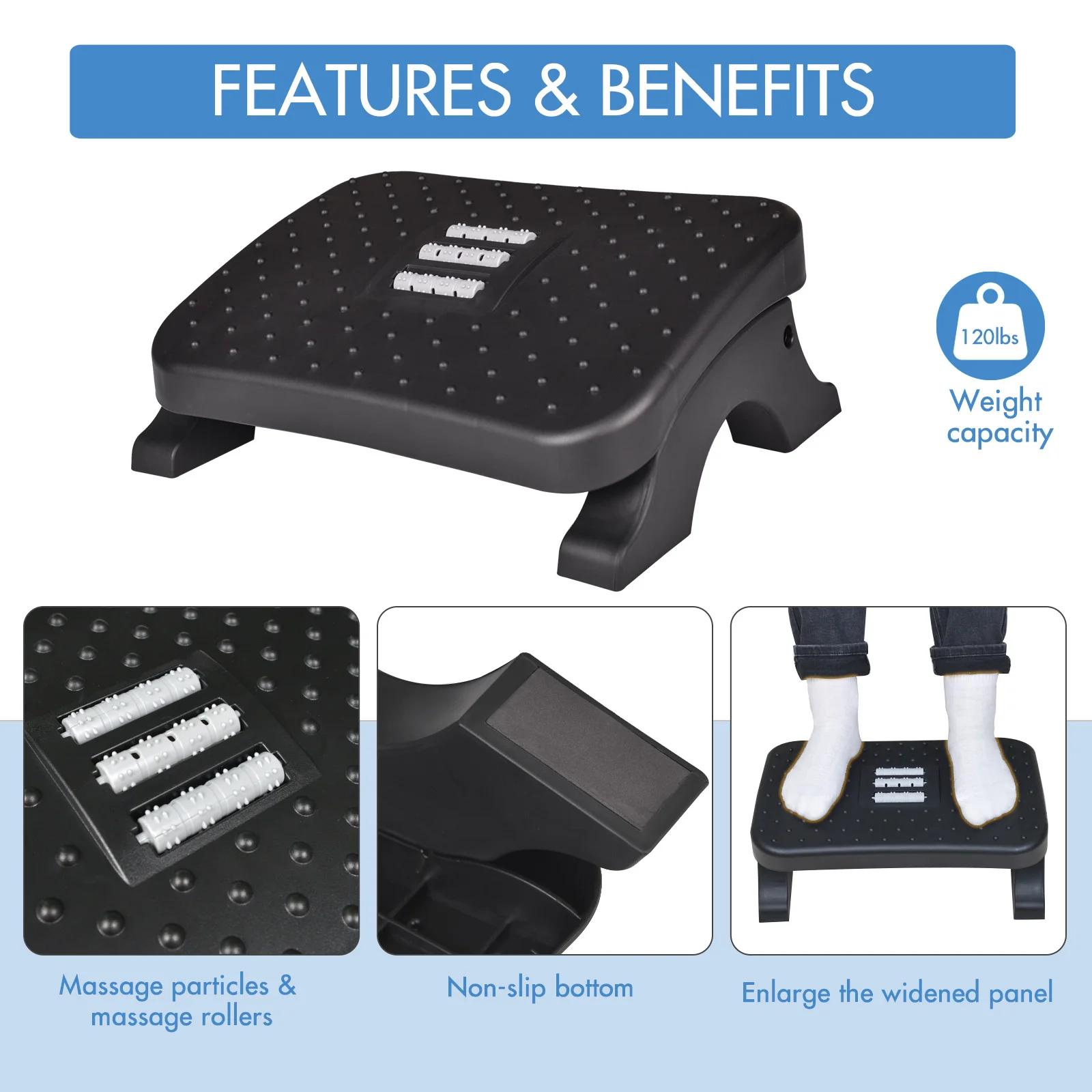 Repose-pieds ergonomique sous le bureau, rouleaux de massage, instituts d'assistance des jambes, tab