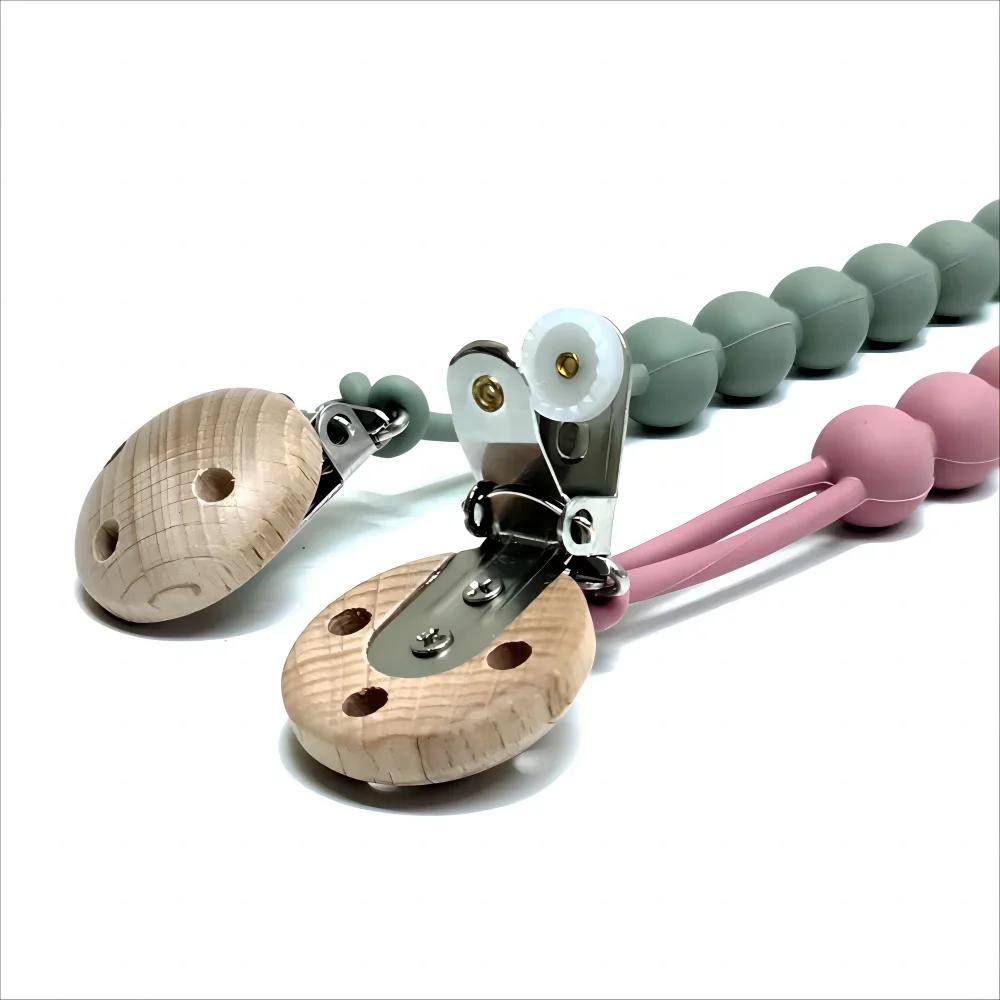 1/9 pièces bébé une chaîne de sucette bébé sucette lanière de qualité alimentaire Silicone dentition