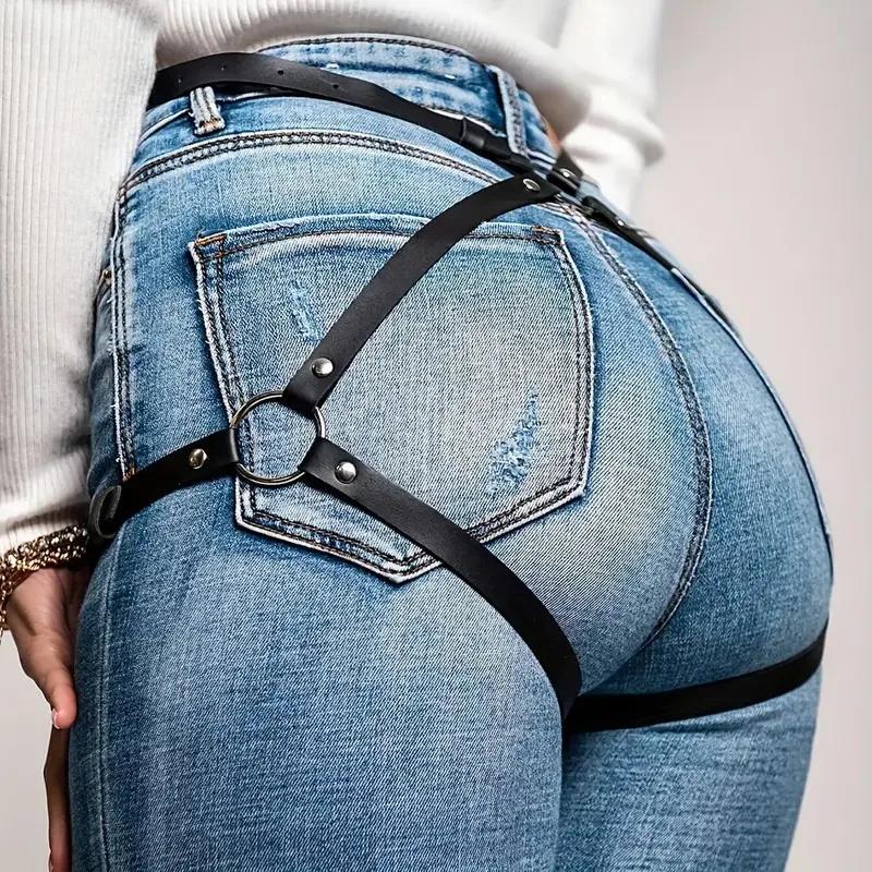Ceinture et jarretière ajustables en cuir PU pour femme, accessoires de mode pour la taille et les h