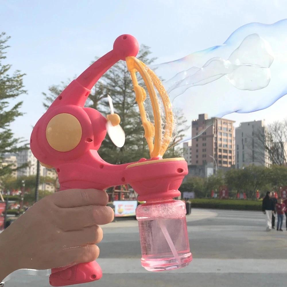 Pistolet à bulles automatique à grandes bulles, avec jouets liquides, Machine à savon, jouet de jeu 