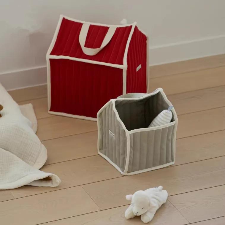 Sac de rangement en coton style maison, organisateur de vêtements et jouets pour bébé, grande capaci