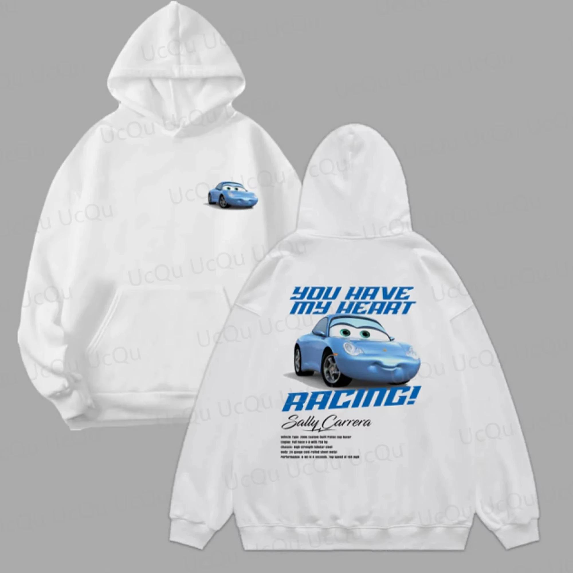 Sweat-shirt Cars Lightning McQueen & Sally pour couple - Vêtements assortis été 2025 en coton