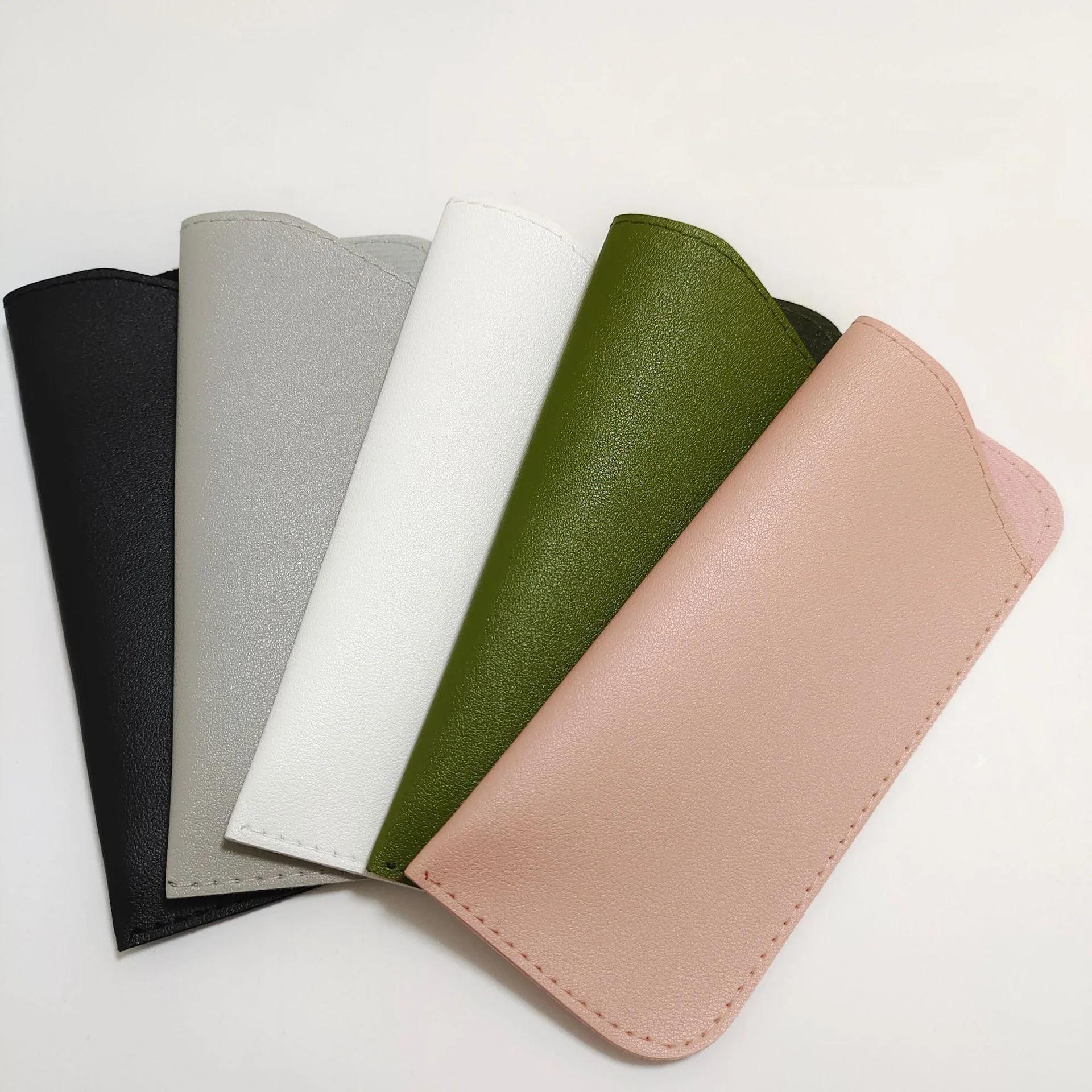 1pc sac à lunettes souple mode PU cuir lunettes lunettes de lecture pochette couverture Portable étu
