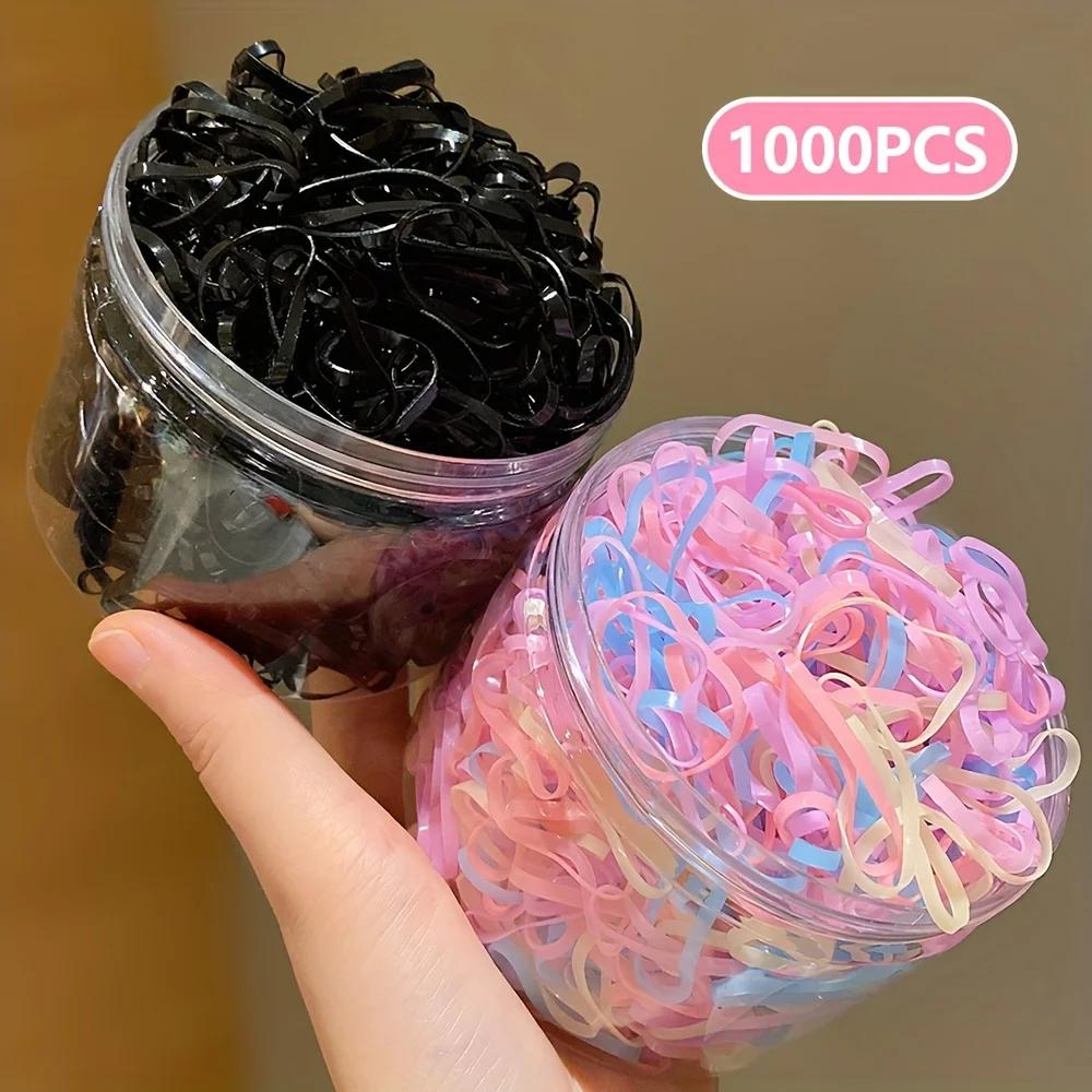 1000 petits élastiques jetables pour les petites filles pour attacher les cheveux avec des élastique