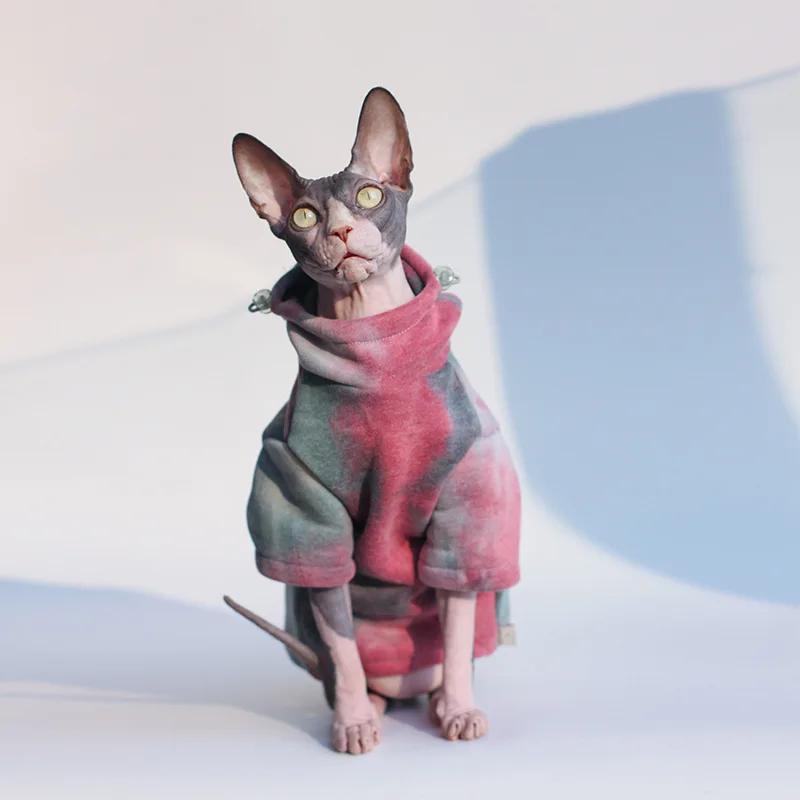 DUOMASUMI Sphynx vêtements pour chat sans poils Devon Rex vêtements automne hiver doublé polaire cha