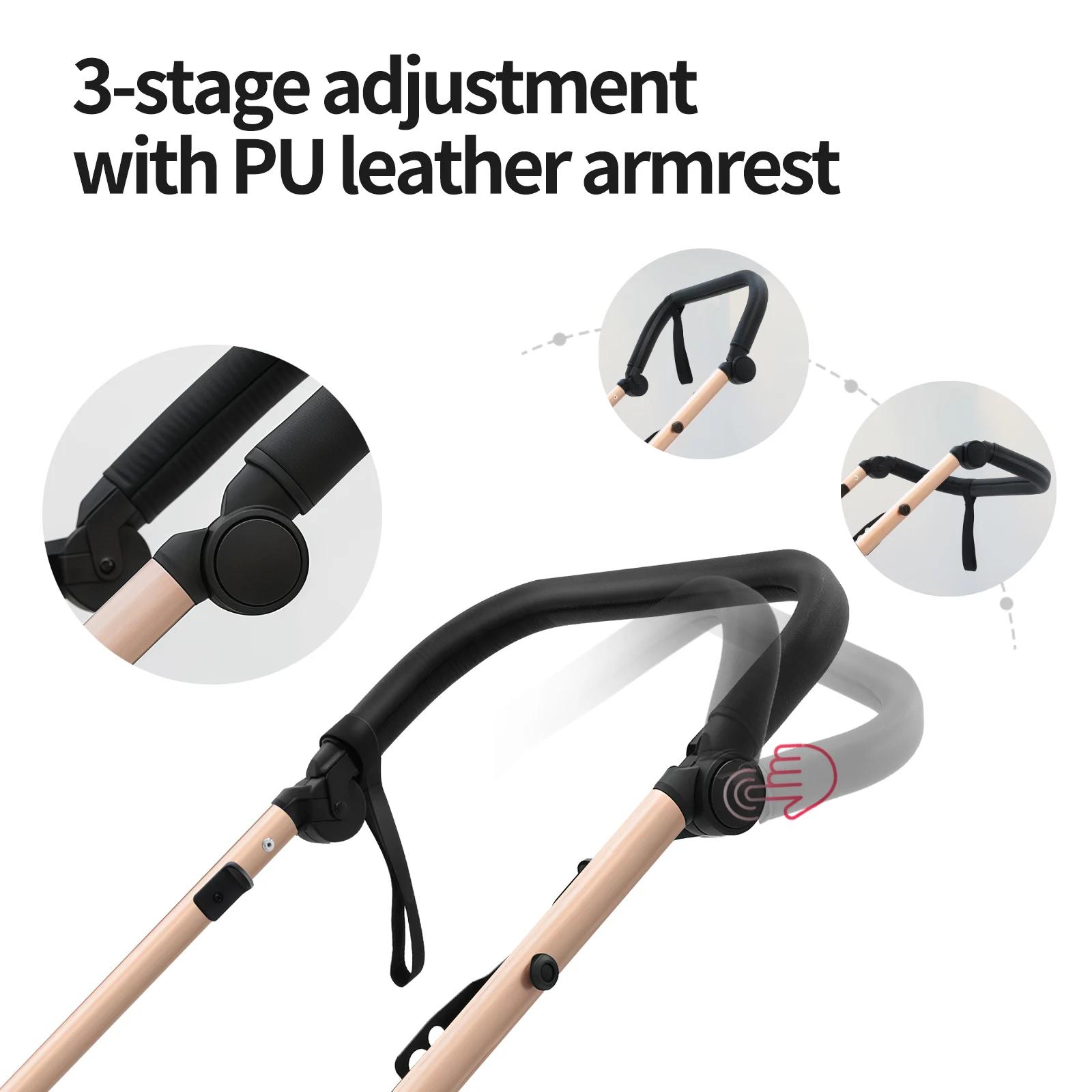 Poussette 3 en 1 légère et pliable pour bébé, système de voyage, landau, siège réversible haute posi