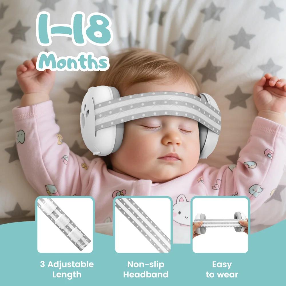 Protection auditive pour bébé, écouteurs antibruit pour bébés, Protection auditive 2 en 1, essentiel