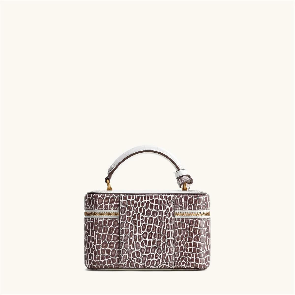 Sac à bandoulière pour femme JW PEI, sac à main croisé, petit sac carré gaufré effet croco, sac mess