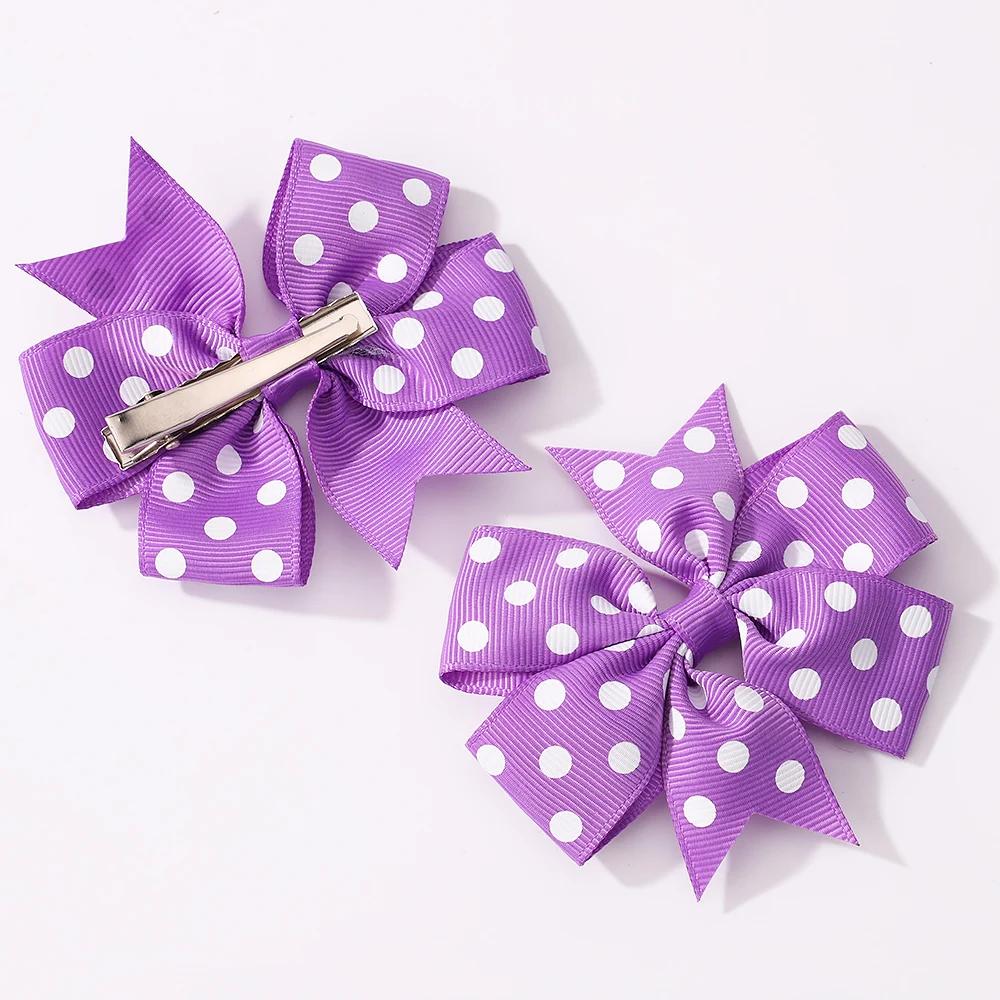 Pinces à cheveux à pois solides pour filles, 3 pièces/paquet, Boutique, pinces à cheveux, cœur color