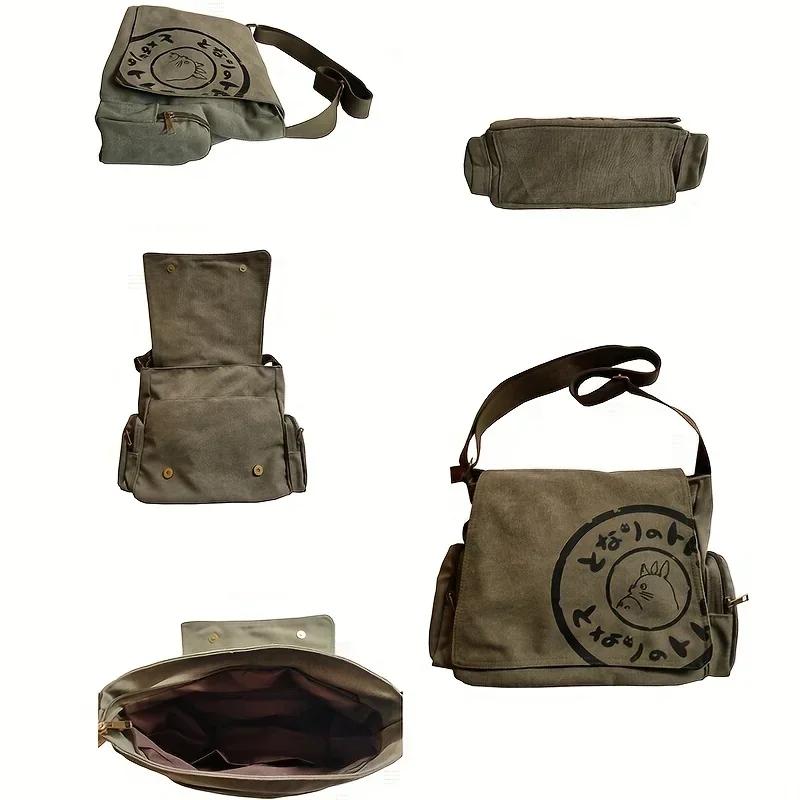 Sac à bandoulière en toile pour femmes, sac à bandoulière de grande capacité, fourre-tout messager d
