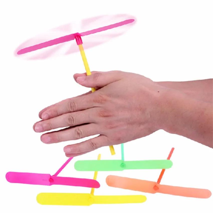 Jouets d'extérieur traditionnels classiques en plastique, 50 pièces, hélice libellule en bambou, jou