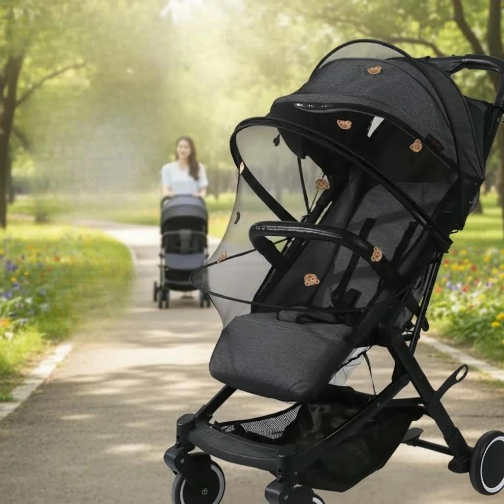 Accessoires pour poussette : Moustiquaire ventilée pour poussette, protection anti-insectes pour enf