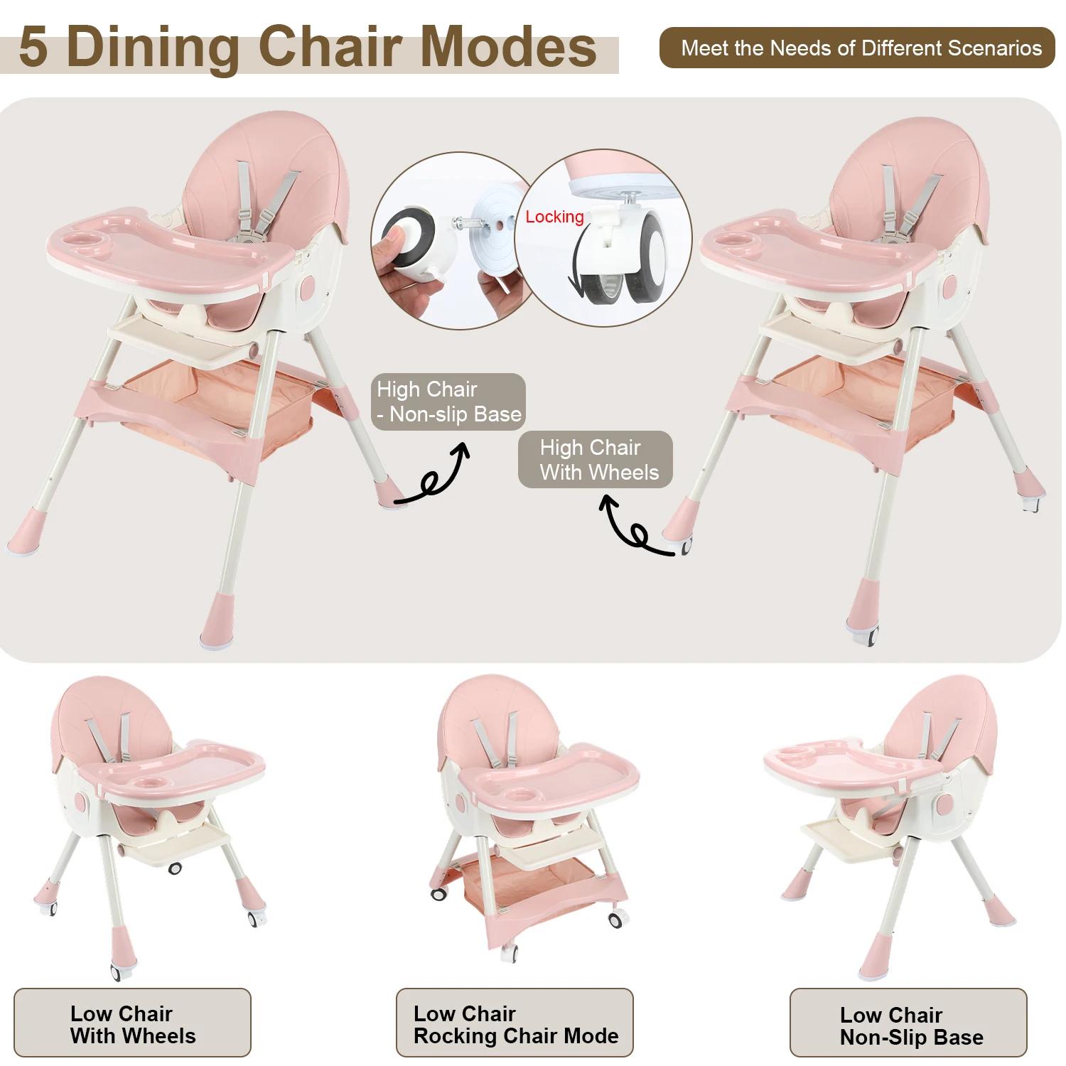 Chaises hautes 3 en 1 pour bébés et tout-petits, chaise haute/table et chaise d'apprentissage pour e