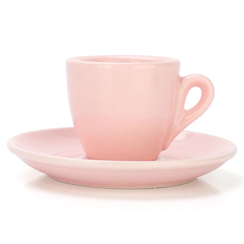 Tasse à expresso en porcelaine de 50ml, avec soucoupe et cuillère, tasse de 9mm d'épaisseur de paroi