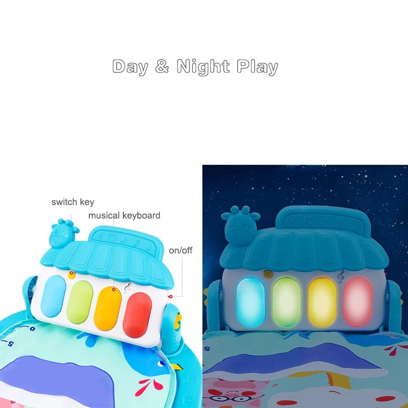 Tapis de jeu musical bébé gymnastique puzzle clavier piano ramper jouet cadeau nouveau-né