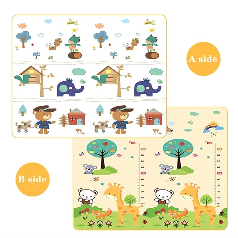 Tapis de jeu enfants 200x180cm épais - Tapis sécurité ramper pliable ami des bébés tapis d'éveil