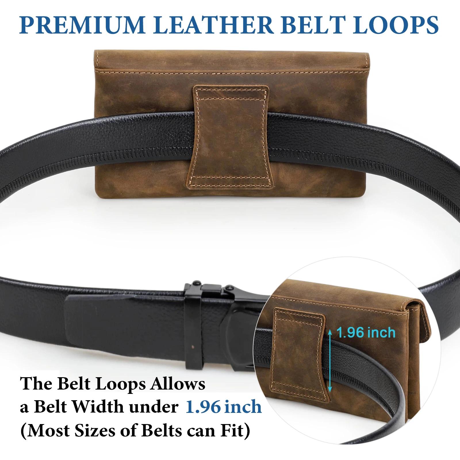 Sacs de ceinture pour hommes en cuir véritable CONTACT'S, sacs de taille de haute qualité, sacs bana
