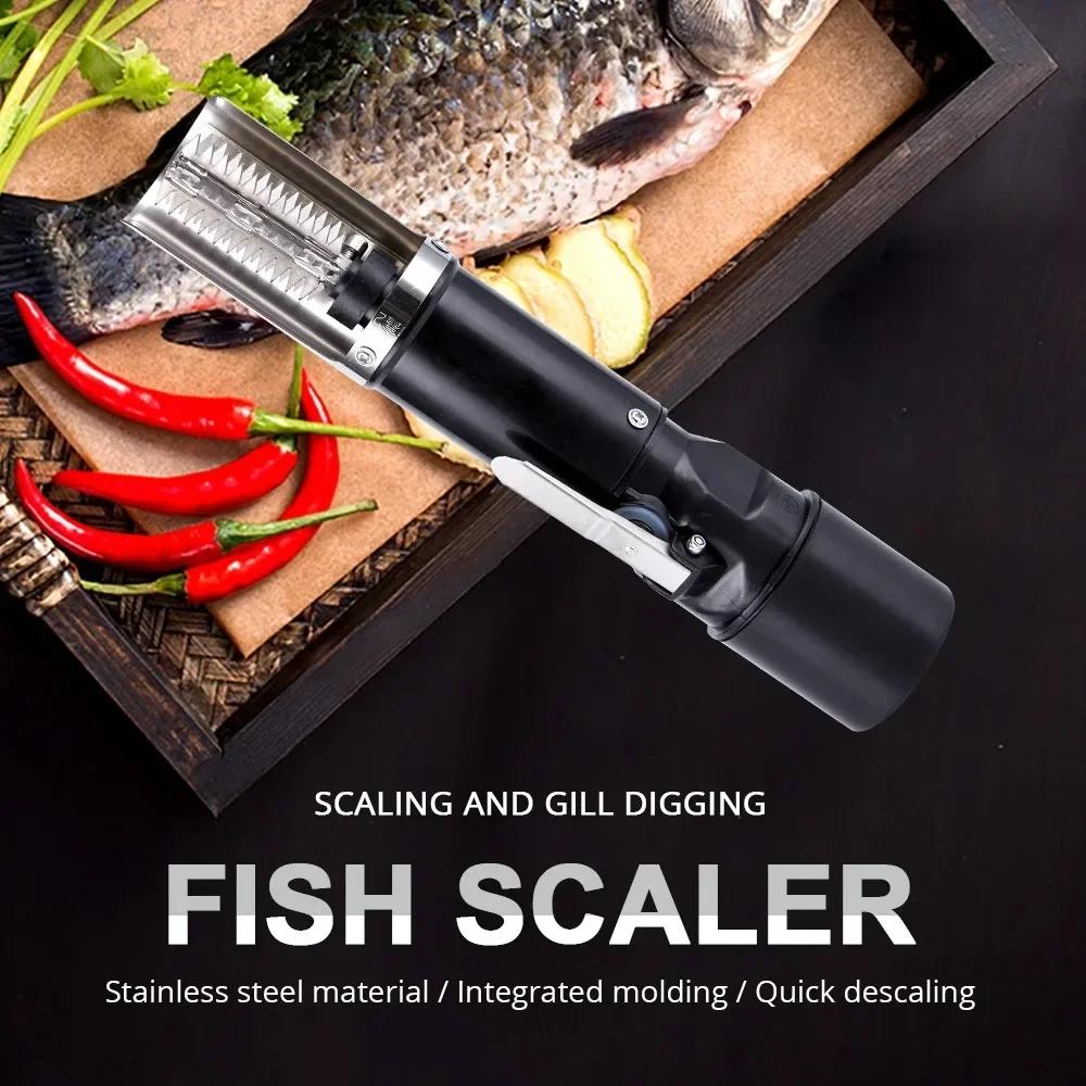 Couteau à fruits de mer 120W, grattoir électrique étanche pour écailles de poisson, nettoyage facile