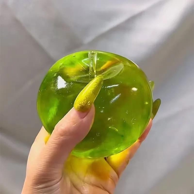 Jouets à presser pomme verte, soulage le Stress et le évent, jouets Fidget en pendaison, jouets à pr