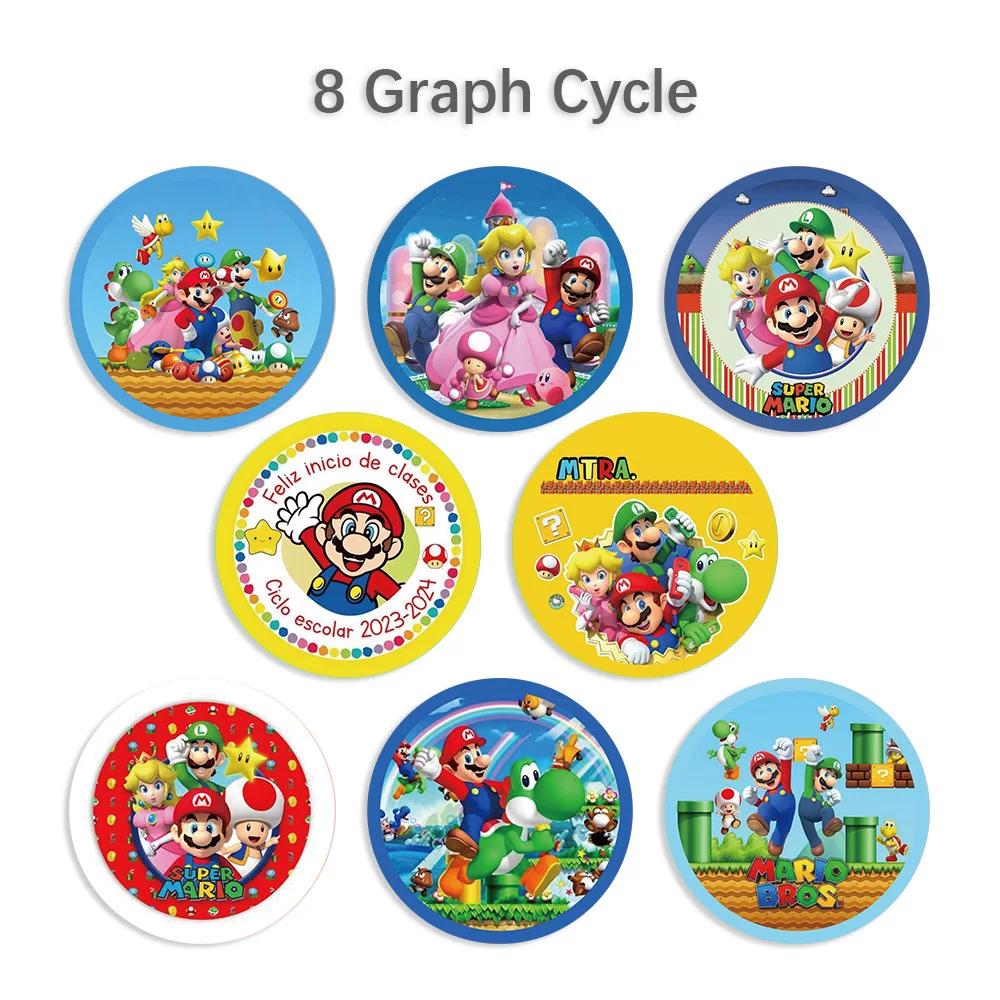500 pièces Super Mario Bros rouleau autocollants Anime dessin animé bricolage étiquette bagages Graf