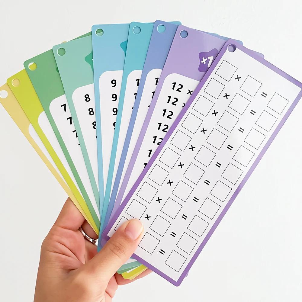 0-12 tableaux de multiplication, cartes de table de temps, outil d'apprentissage des mathématiques à