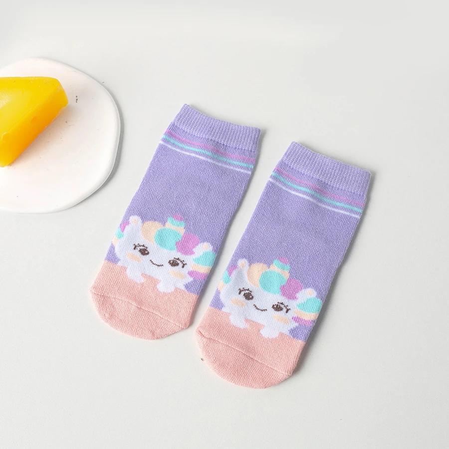 5 paires de chaussettes pour enfants avec motifs de licorne mignons de dessin animé pour filles et b