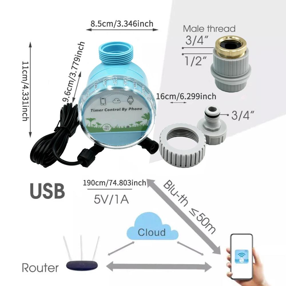 Minuterie d'eau de jardin sans fil WiFi, téléphone intelligent, télécommande, serre de maison, Kit d