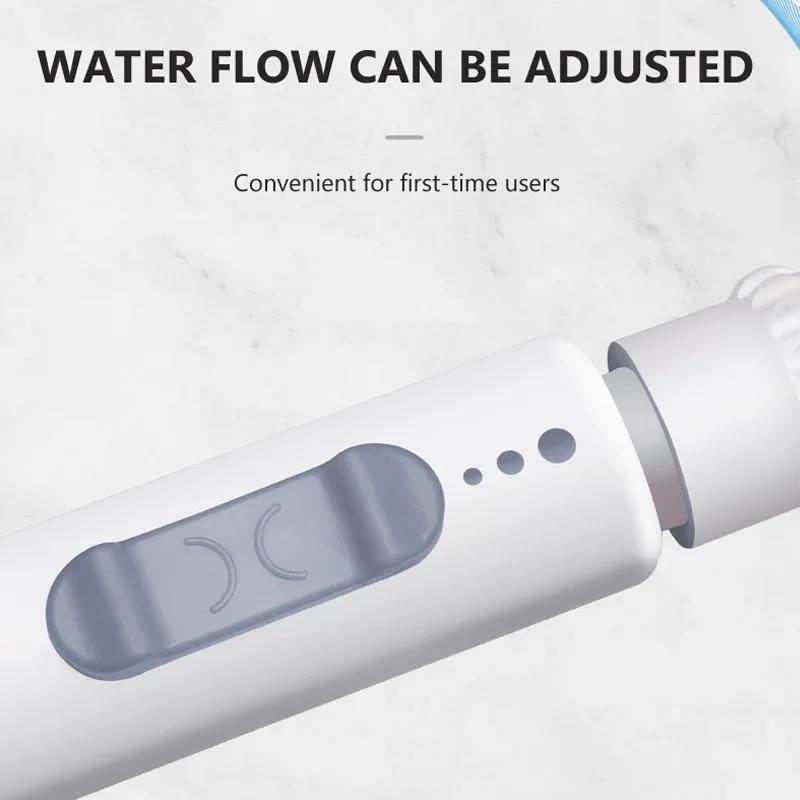 Irrigateur buccal non électrique, nettoyeur de dents sans fil, jet d'eau pour les dents, pression d'