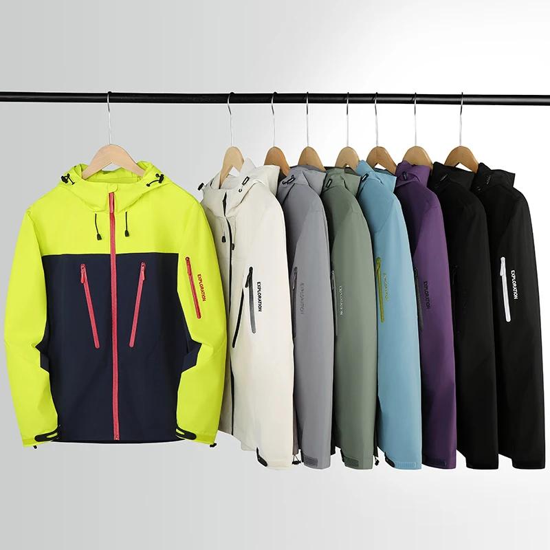 Veste d'alpinisme pour hommes, coupe-vent et imperméable, tissu à la mode, Design Hip Hop, manteau d