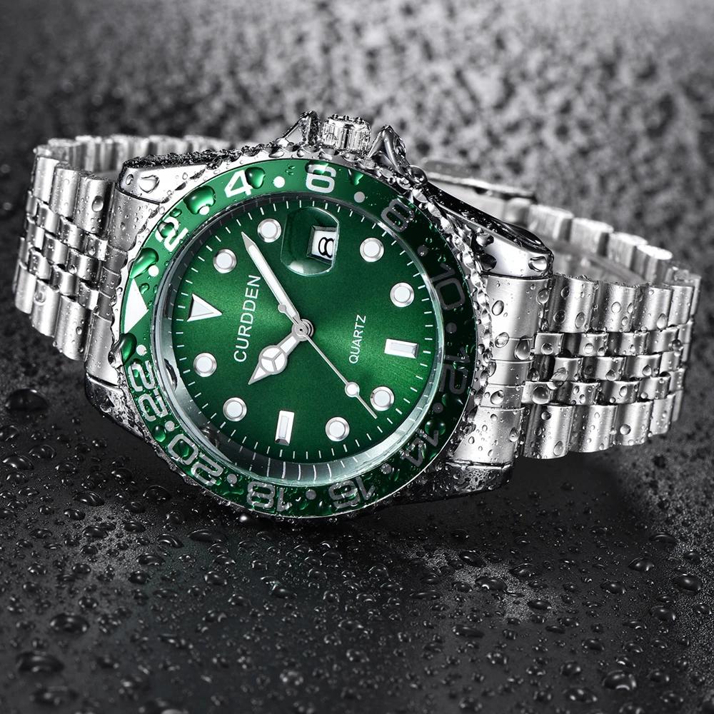 Hommes marque célèbre montres étudiants garçons mode bracelet en acier inoxydable calendrier décontr